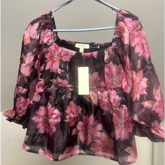 Thirty/Thirty LA Floral BabyDoll Top NWT - Picture 1 of 8